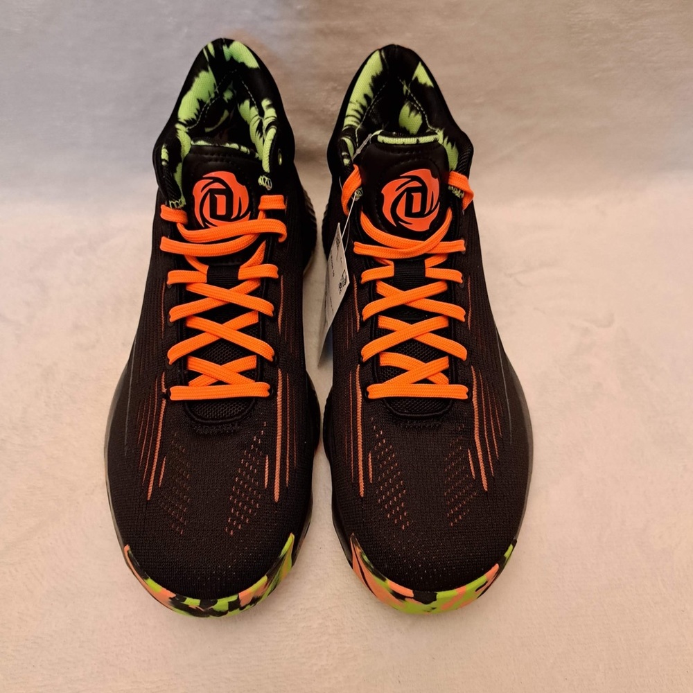 Adidas D Rose 10 'Signal Coral' Core Black/Signal Coral/Signal Green View 5